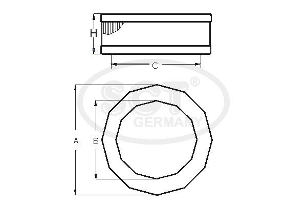 SCT GERMANY Воздушный фильтр SB 630